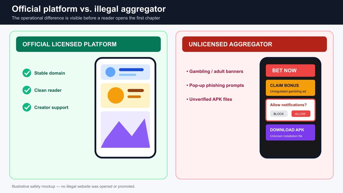 Differences in Content Operations Between Free Webtoon Services and Official Paid Platforms